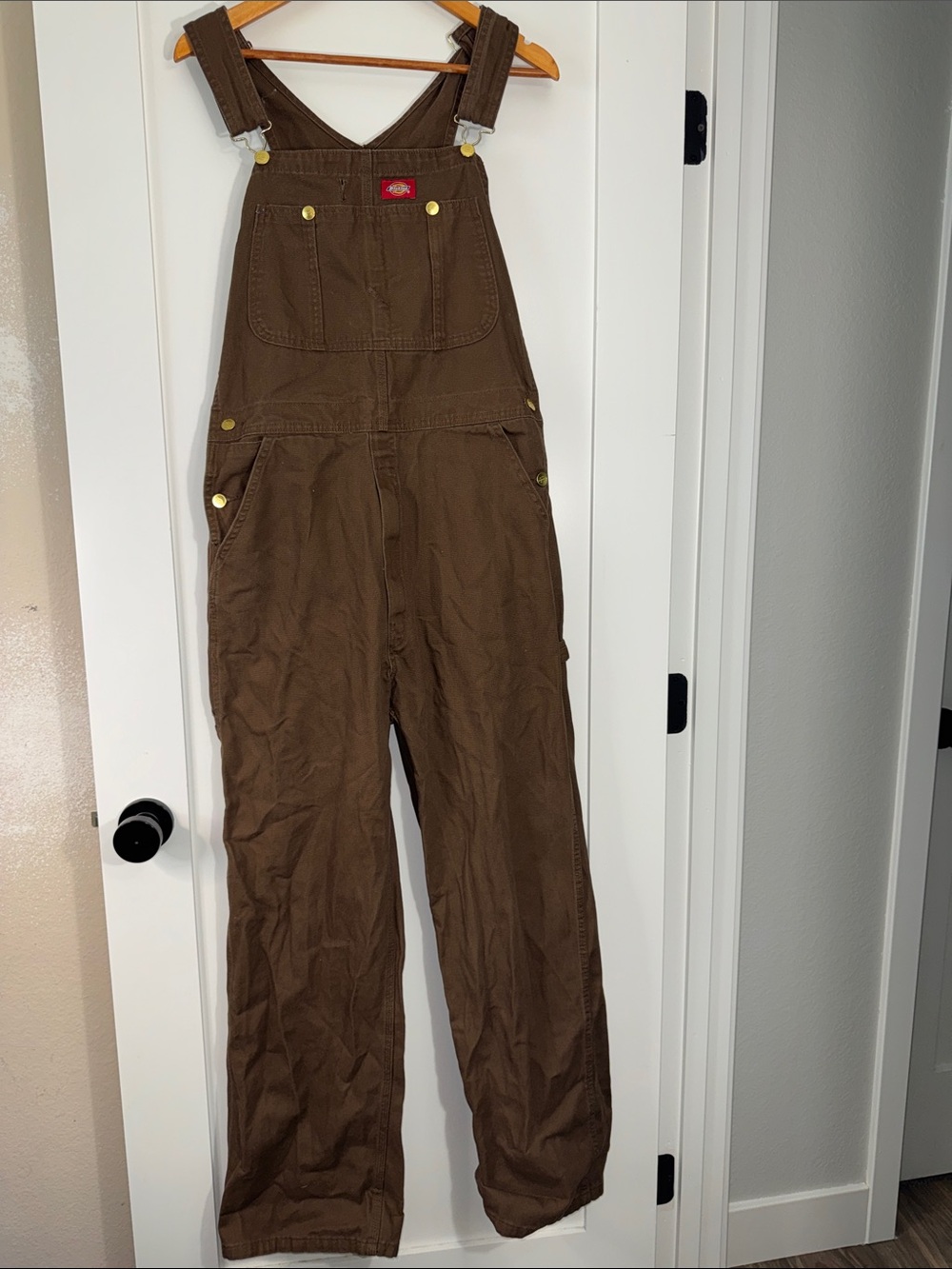Dickies Men’s Brown Utility Overalls Sz32x31 painters carpenters technical